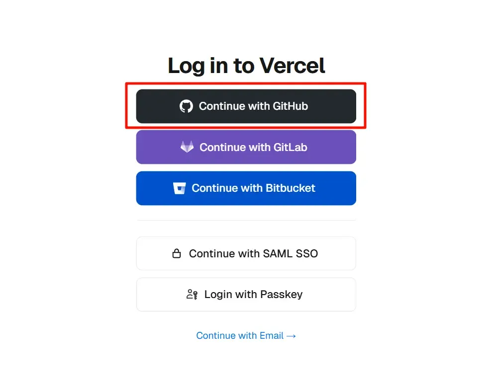 vercel登陆